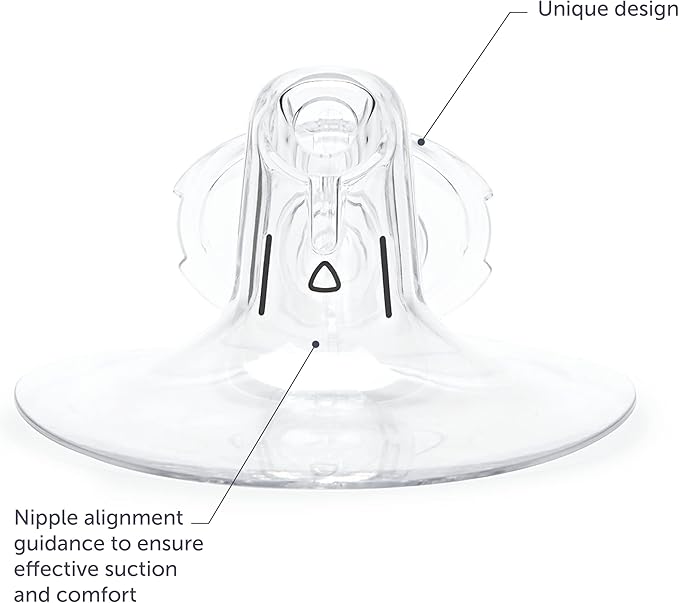 Elvie Pump Breast Shield - 24mm | 2 Pack Nipple Shield Flange for Pumping Breast Milk | Breast Feeding Essentials for Electric Breast Pumps | BPA Free Breast Shells | Breast Pump Bra Compatible