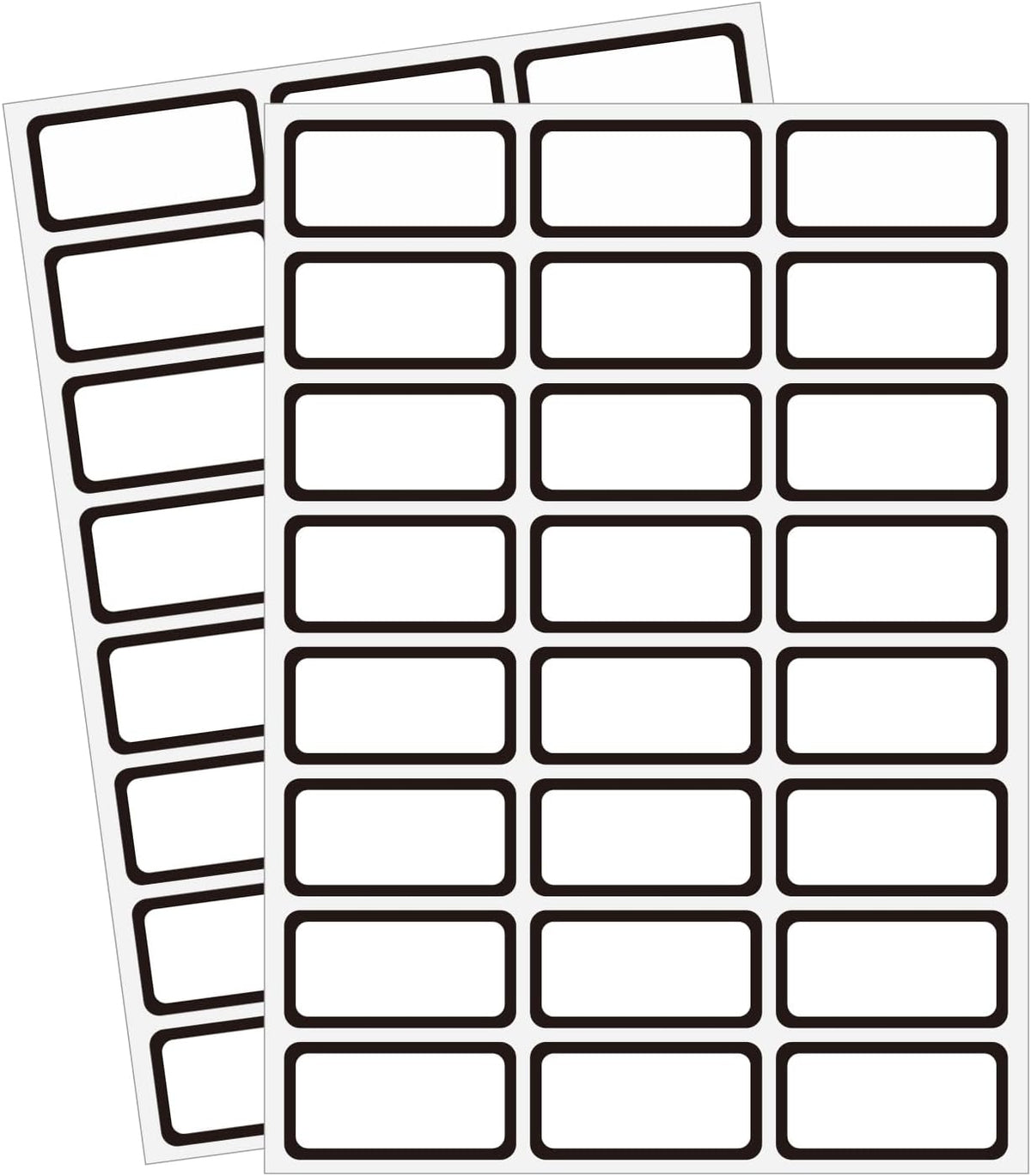 STARLIBOO Removable Labels, Blank Freezer Labels for Food Containers, 1x2 Inch Freezer Stickers, Freezer Labels to Write on/Waterproof Labels/Easy Peel Off (Black Border, 360 Labels)