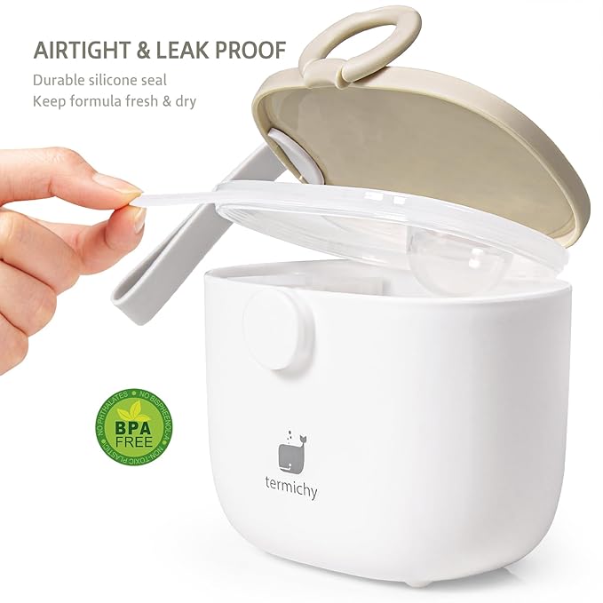 Termichy Baby Formula Dispenser, Portable Formula Dispenser Container with Scoop and Carry Handle for Travel Outdoor Activities for Baby Infant, 500ml