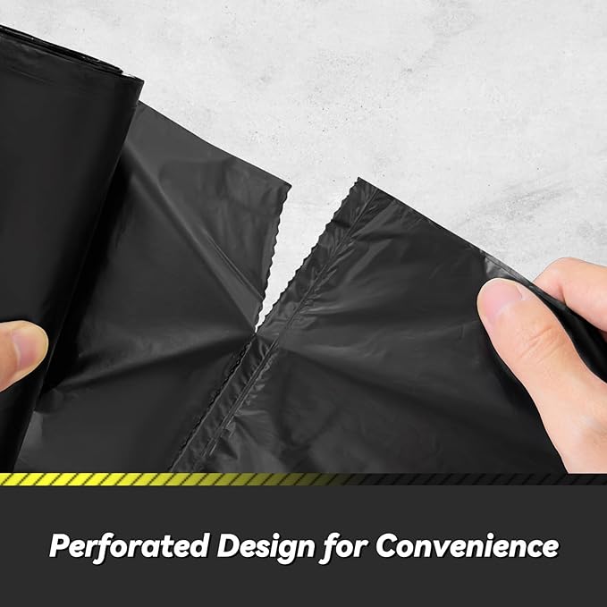 100 Count 17 Micron Extra Heavy Duty 4 Gallon Trash Bags, Sturdy & Tear-Resistant Small Trash Bags for Bathroom & Kitchen