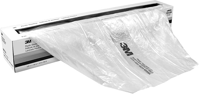 3M Plastic Sheeting 06723, High Density, Tear Resistant, Durable, Easy To Cut, 12 ft x 400 ft