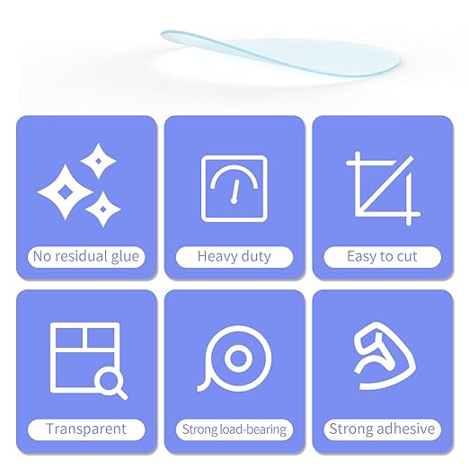 10PCS Heavy Duty Double Sided Adhesive Mounting Circle Tape- Waterproof,Strong Adhesion,Clear, High Strength,No Residue Removability for Hanging,Wall Mounting, Home Decor,Adhesive for Shower