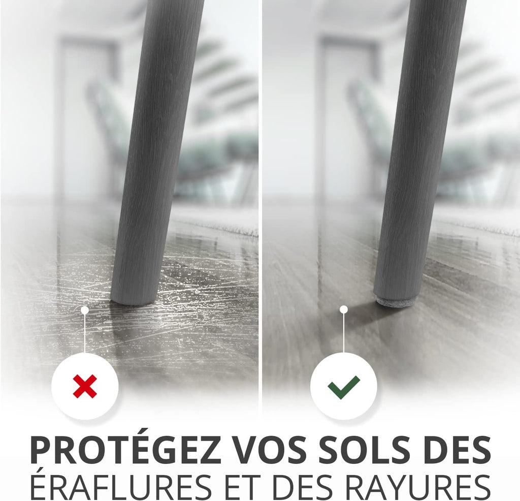 235 pcs Grey Felt Furniture Pads X-Protector! Huge Quantity of Furniture Pads for Hardwood Floors with Many Big Sizes – Your Ideal Wood Floor Protectors for Furniture. Protect Any Type of Hard Floor!