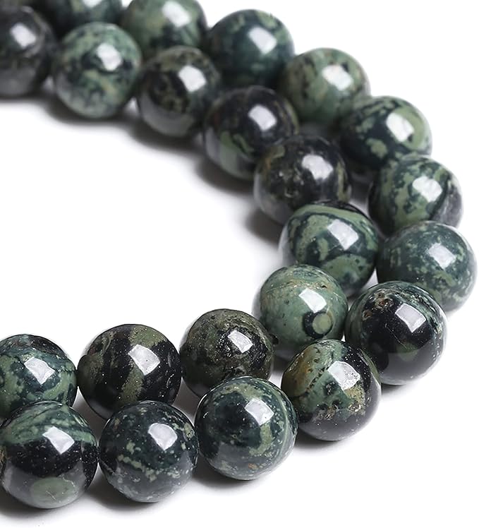 10MM 38PCS Natural Stone Kambaba Jasper Loose Beads for Jewelry Making DIY Bracelet Necklace