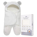 Jam Naturals-Cute Bear Organic Newborn Swaddle Wrap-Gender Neutral Soft Baby Blanket, Newborn Baby Registry Gift(Grey 0-3m)