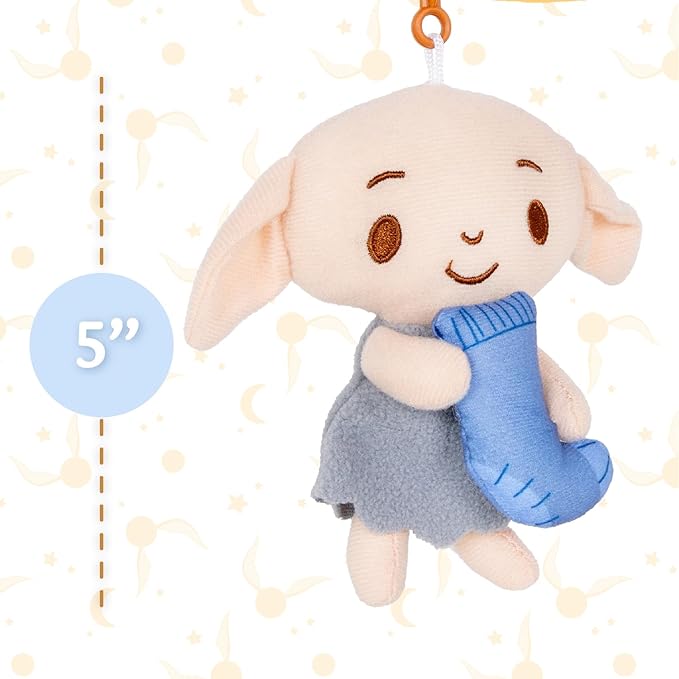 Harry Potter Dobby Plush Clip On Sensory Toys for Toddlers 1-3, Halloween Baby Toys & Learning Toys for Kids, Soft Elf Plushie Baby Halloween Toys
