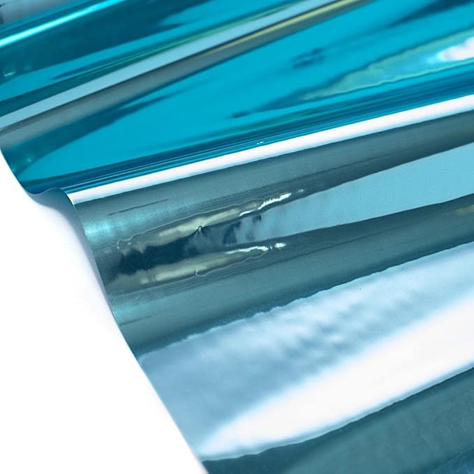 Anderson's Light Blue Shiny Metallic PVC Roll: 47" x 100' Flame-Resistant Event Decor for Weddings, Parties, Photo Booths, Gift Wrap, Table Covers, Backdrops, Crafts & Holiday Decorations