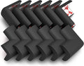 12-Pack Corner Protectors Baby Proof, Furniture Corner and Edge Safety Bumpers, Soft Rubber Foam Cushion Covers, 3M Taped Corner Guards, Baby Child Proofing Pads, Table Corner Protectors, Black