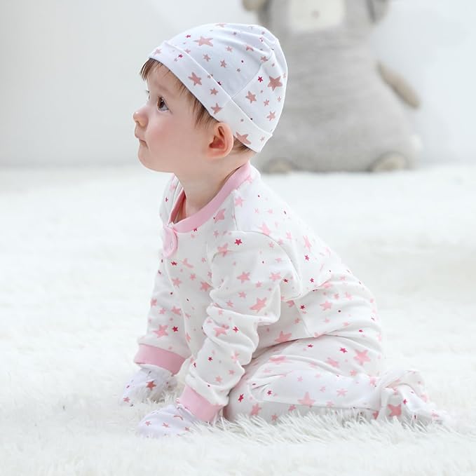 Baby Hats Mittens and Socks Set Cotton Newborn Hat Beanie Soft Infant Girls Boys Caps Gloves 0-6 month