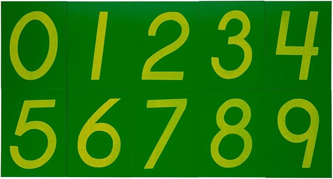 Adena Montessori Wooden Math Counting,Sandpaper Numbers with Box for Toddlers Kids,Early Development Math Material for Preschool Learning Education Toys,Sensory 0-9 Cards Montessori Flash Cards