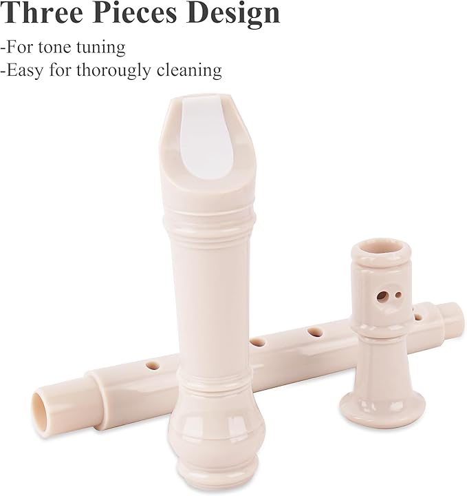 Recorder Instrument for Beginner Kids Adults,8-Hole Soprano Descant Recorder Music Flute with with Cleaning Rod & Leather Case For School Student Home Entertainment(2-Dense Dog)