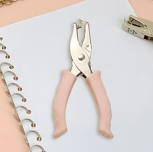 Single Hole Punch 1/4" and 1/8", 2 Pack Small Hole Puncher for Crafts, One Hole Paper Punch with Grip Handle, Small Hole Punch for Kids and Adults