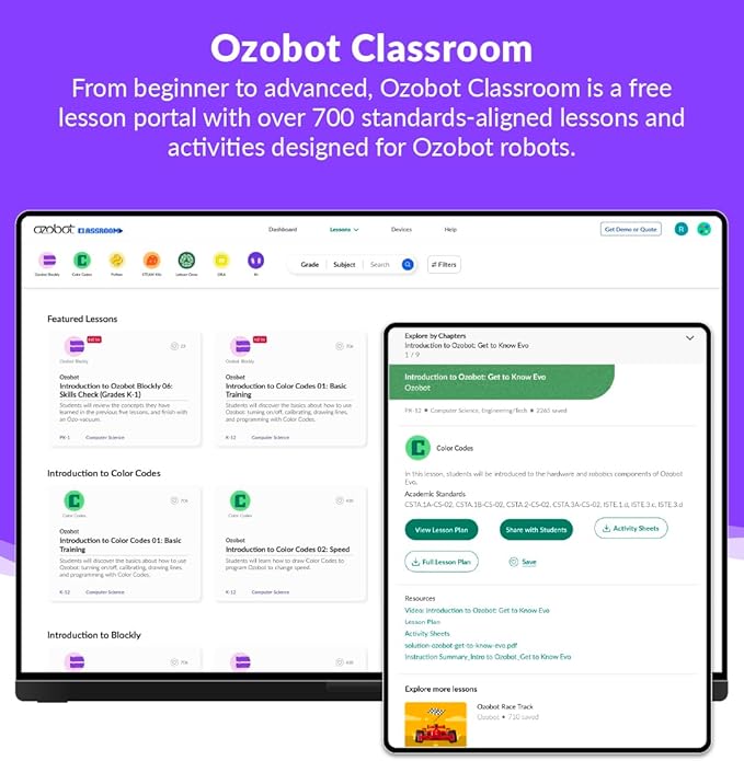 Evo Classroom Kit (12 Bots): Interactive Coding Robot, Kids Ages 5+, Includes 12 Evo Robots, Color Code Markers, Charging Cradle, Bot Stickers, Access to 700+ STEAM Lessons, Educators & Parents