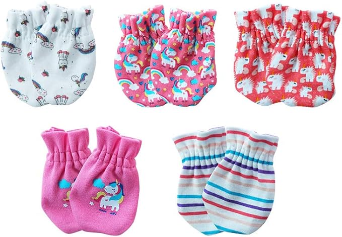 Unisex Baby Cotton Scratch Mittens For Newborn Baby Boys Girls Mittens Accessory 0-6 Months