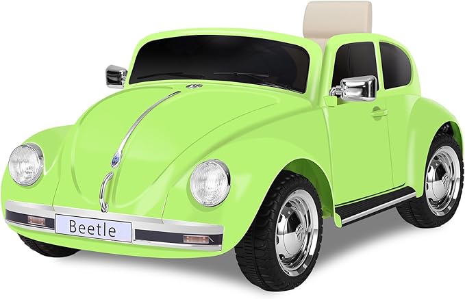 12V Kids Electric Car, Power Wheels with Remote Control, Ride on Car Toys with LED Light, 3 Speeds, Music, Green