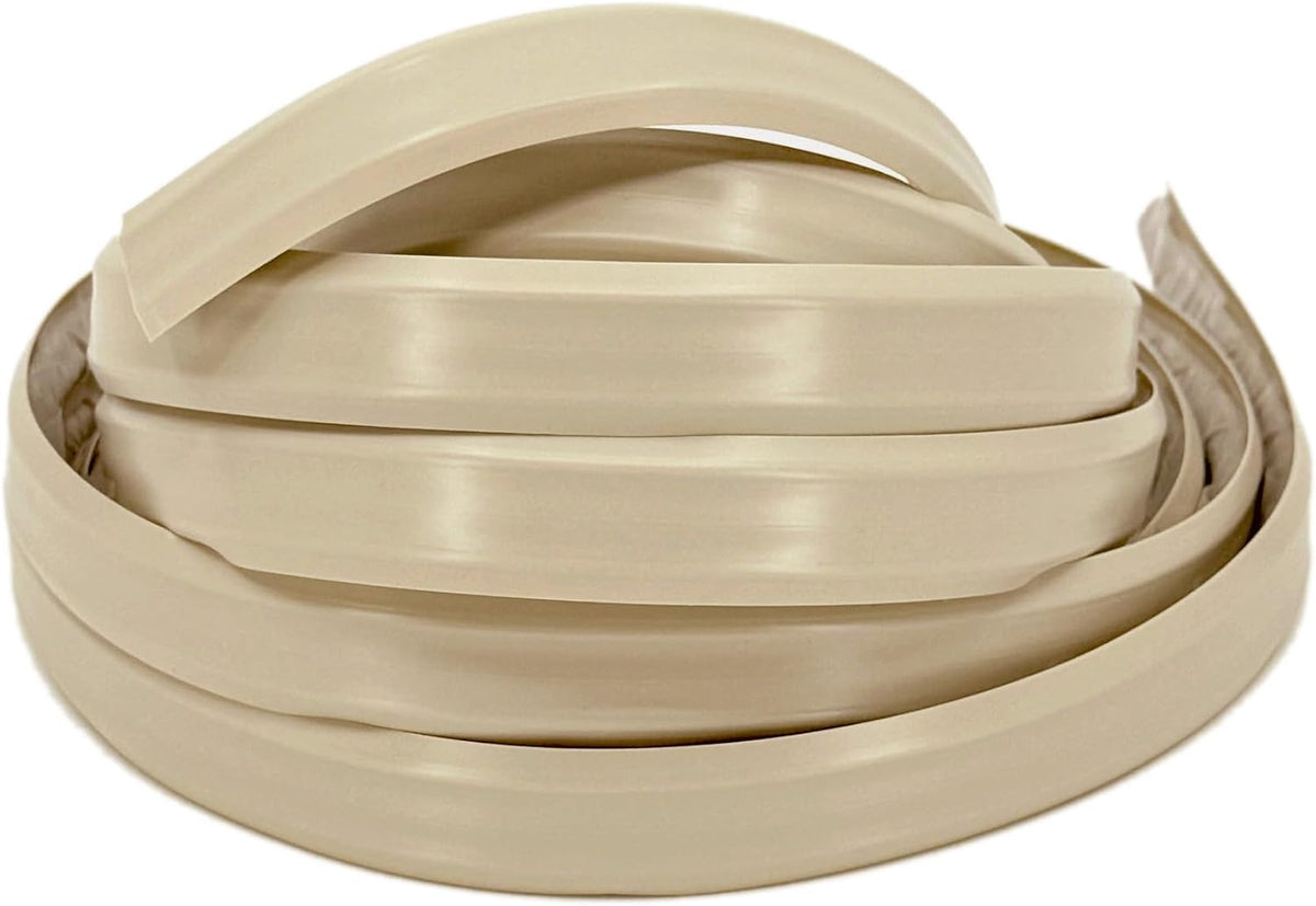 InstaTrim The Original Flexible Trim - 10ft Ivory 1/2" Wide Caulk Tape - Adhesive Trim with Many Uses Including Caulking for Bathtubs, Sinks, Counters, Tile, Floors - Made in USA