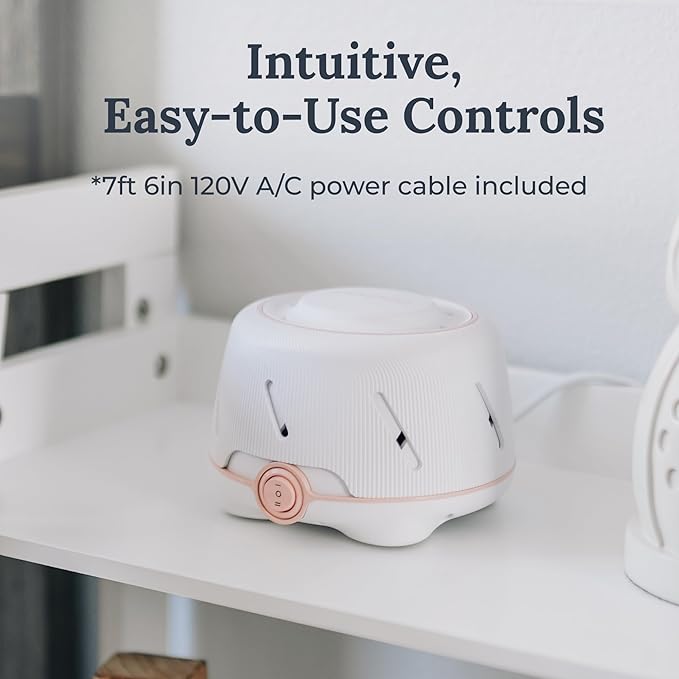 Yogasleep Dohm (White,Pink) The Original White Noise Machine, Relaxing Natural Sound From a Real Fan, Noise Cancelling For Office Privacy, Sleep Aid For Adults & Baby, Travel Size Pink Noise Machine