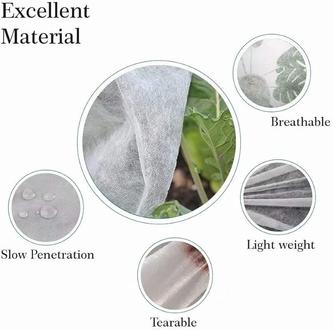 Agfabric Plant Covers Freeze Protection Row Cover Sun Protection 1.2oz 10'x100' Frost Blanket for Freeze Protection,Frost Cloth for Plants,White