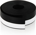 Silicone Weather Stripping Door Seal Strip, 16.4 Feet Self Adhesive Sealing Sticker Sealing Tape for Door Draft Stopper Adhesive for Doors Windows Shower Glass Gaps (Black, Width 25mm)