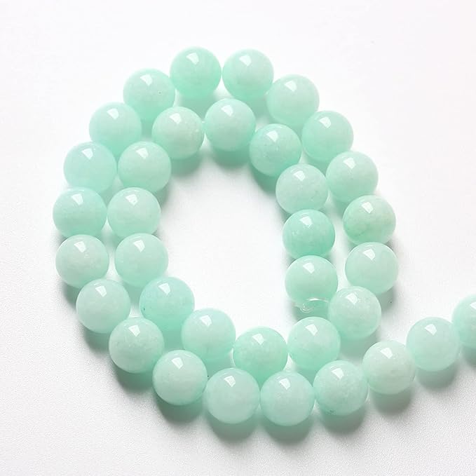 6MM 60PCS Natural Stone Amazonite Chalcedony Loose Beads for Jewelry Making DIY Bracelet Necklace 1 Strand