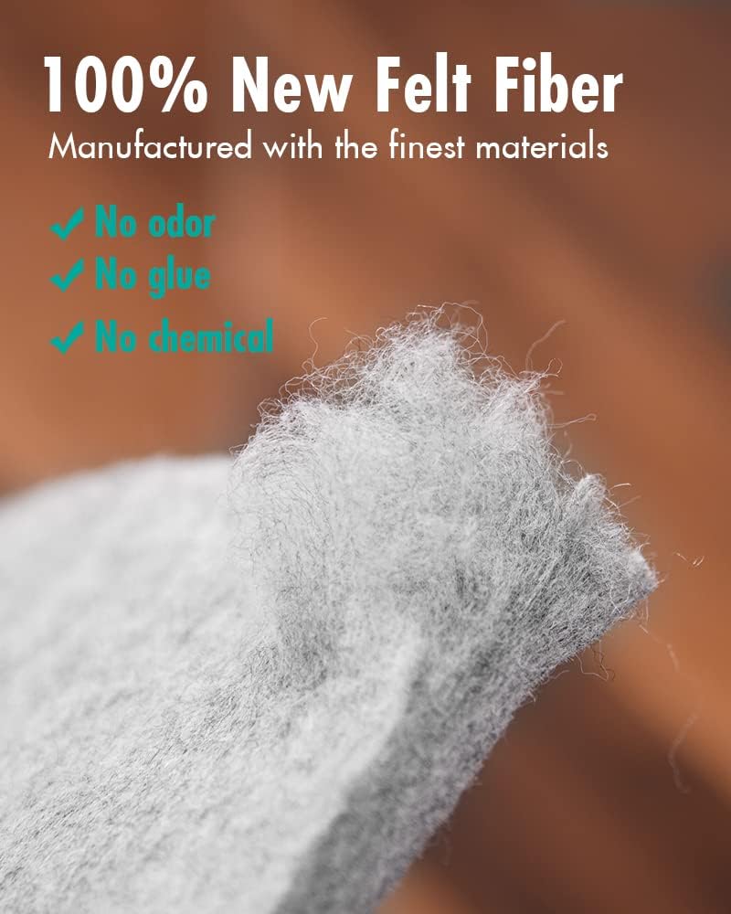 Non Slip Rug Pad Gripper - 2.6x8 Feet 1/8” Extra Thick Felt Under Rug for Runner Rugs and Hardwood Floors,Super Cushioned Non Skid Carpet Padding