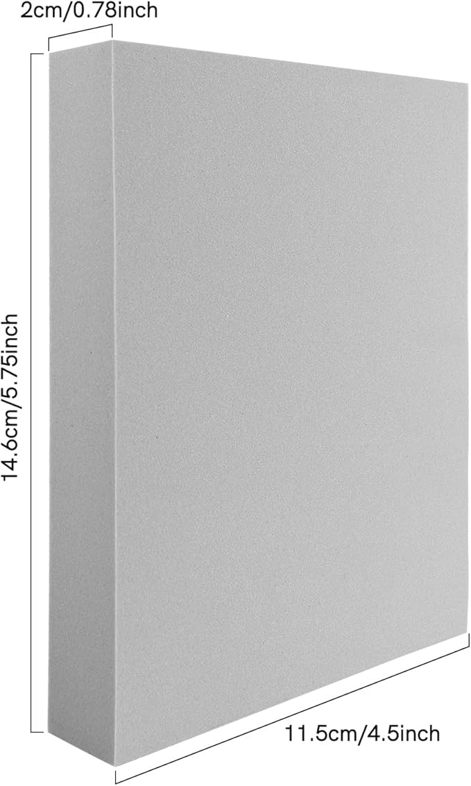 BAOFALI 2 Pcs Large Stamping Foam Grey Moldable Foam Stamps Plastic Dry Foam Stamp Pad Cut and Dry Foam Stamping Foam Block for Sculpture, Modeling, DIY Arts and Handicrafts Projects