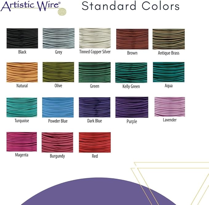Artistic Wire, 18 Gauge Silver Plated Tarnish Resistant Colored Copper Craft Wire, Silver Blue, 20 ft
