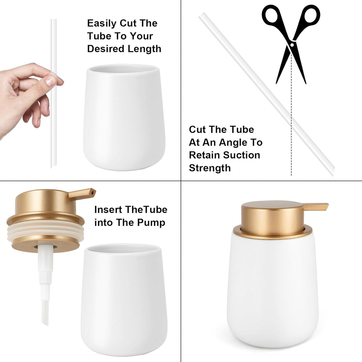 Liquid Soap Dispenser Pump 2pcsHead Replacement Spare Plastic Pump Bathroom Countertop