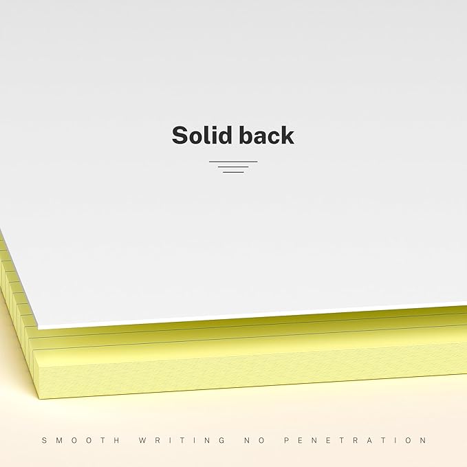 300 Sheets Yellow Legal Pads 8.5 x 11 College Ruled Paper 6-Pack Note Pads Narrow Ruled 50 Sheets per Notepad Perforated Writing Pad Durable Sturdy Back 8x11 Pads of Paper