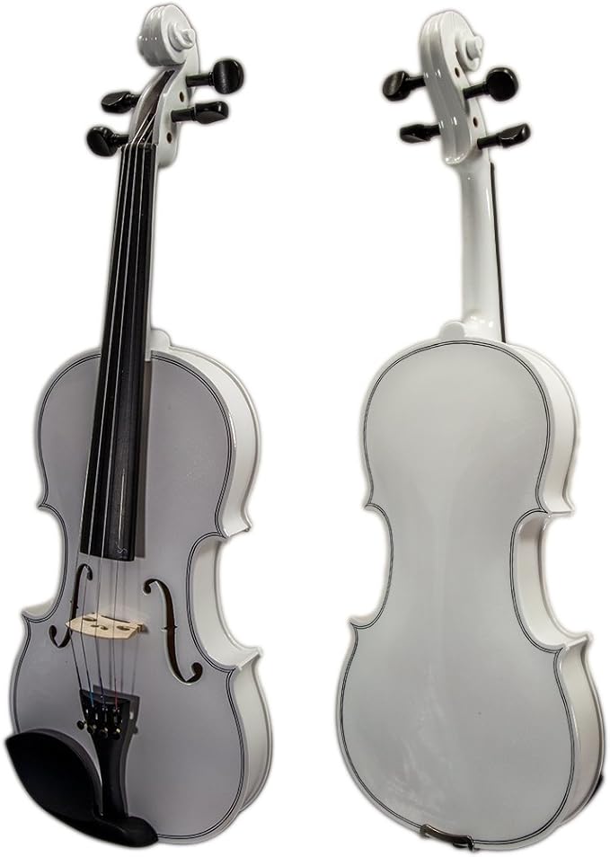 SKY Full Size VN202 Wood White Violin Beautiful Purfling with Brazilwood Bow and Lightweight Case
