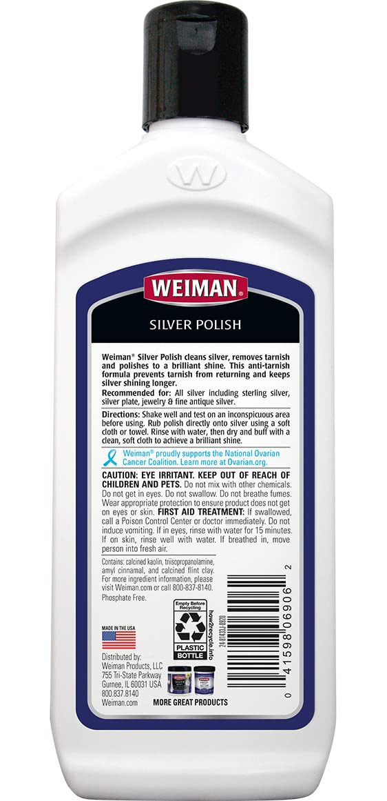 Weiman Silver Polish, 8 ounce Bottles, pack of 2