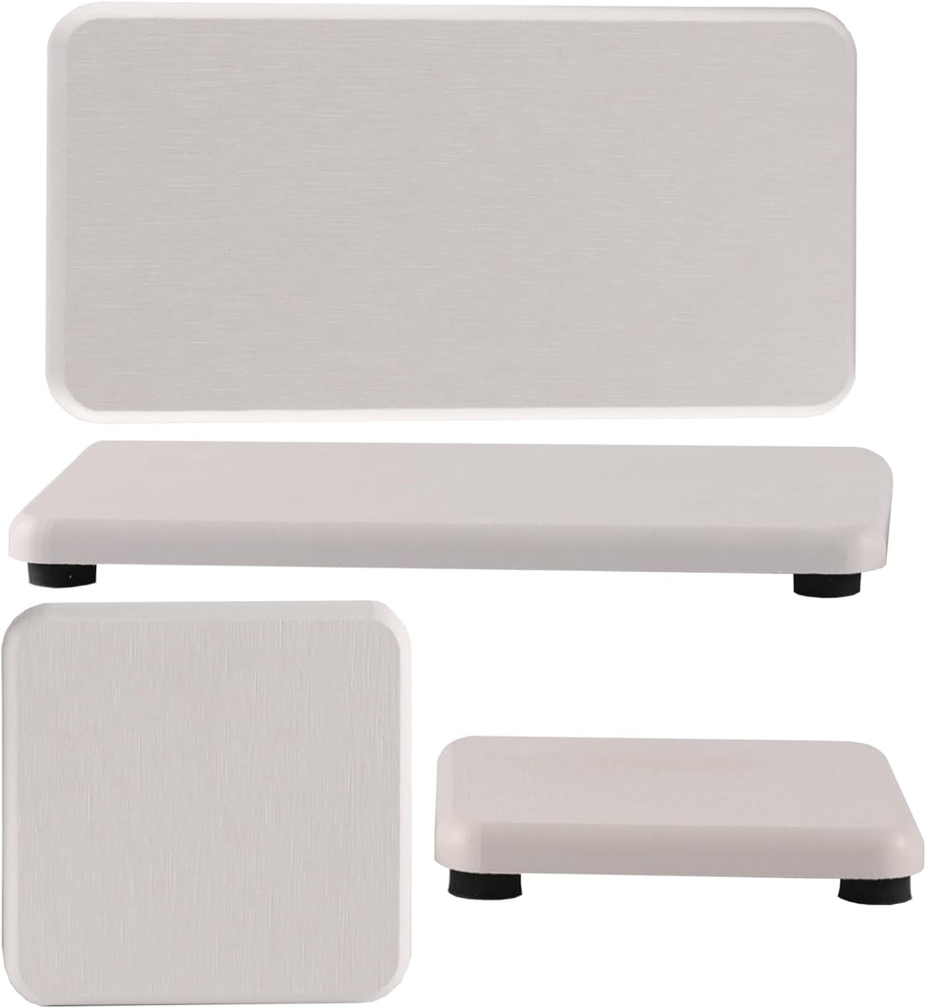 Set of 4 Water Absorbent Diatomite Coasters, Diatomaceous Earth Kitchen Soap Dish, Bathroom Trays, Water Absorbing Stone Used for Hand Soaps & Plants & Toiletries in The Modern Home