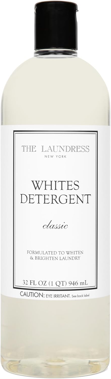 The Laundress Whites Detergent, Concentrated Laundry Detergent Liquid, Whiten & Brighten Clothes, Tough on Stains, Classic Scent, 32 oz.