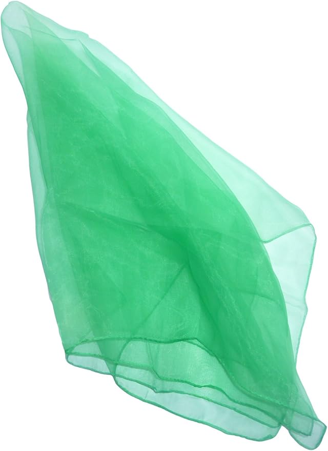 Hoerev Pack of 12 Approx. 24" x 24" Juggling Dancing Scarves Floaty Scarves,Single Colors, 12pcs Black