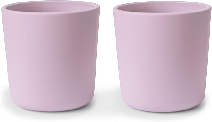 mushie Dinnerware Cups For Kids | Made in Denmark, Set of 2 (Soft Lilac)