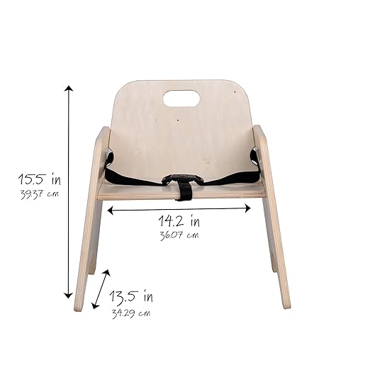 Children’s Factory Toddler Chair with Strap, Baby Activity Seat, Toddler Feeding Chair, 9" H Seat