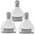 Dust Pan Broom Brush Dustpan - Dustpan and Brush Set, Mini Dust Pans with Brushes, Handheld Broom Cleaning for Tables, Keyboards, Guinea Pig Cage, and Cat Litter, etc.（Gray 3 Set）