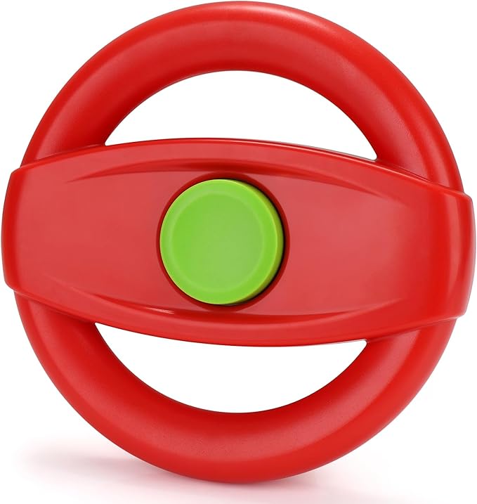 Accmor Stroller Steering Wheel Toy, Pretend Driving Simulated Steering Wheel for Baby Stroller Shopping Carts, Universal Detachable Funny Stroller Shopping Carts Toy Attachment Accessories