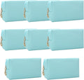 Bridesmaid Proposal Gifts Letter Cosmetic makeup bag bulk for Wedding Party Favors Bachelorette party decorations Toiletry Organizer Bag Makeup Case Gift (8, Blue)