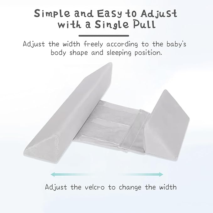 Baby Side Sleeper Weddge Breathable Pillow, Removable and Washable Breathable Bedding Set Original Down Alternative Pillow for Sleeping