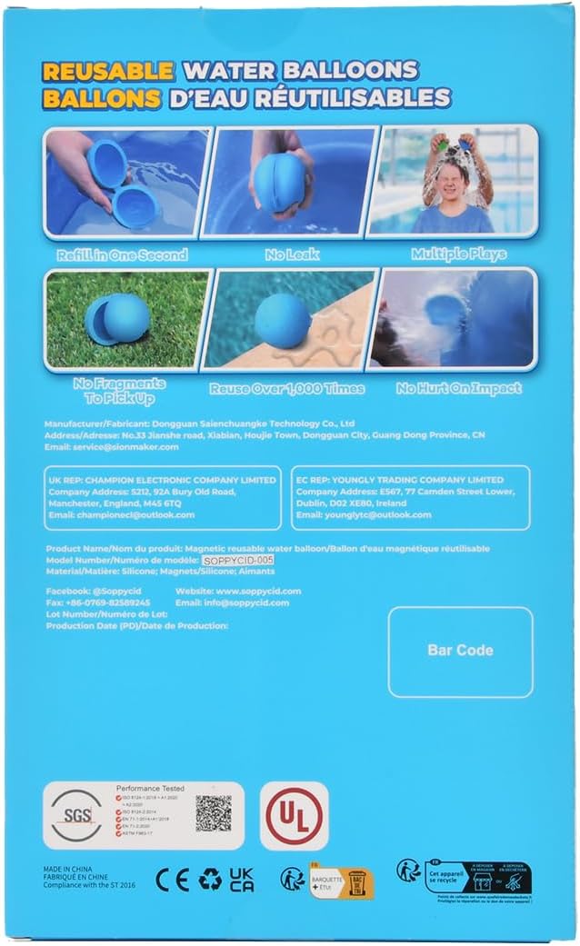 6 Pcs Reusable Water Balloons, Pool Beach Water Toys for Boys and Girls, Summer Toys for Kids Ages 3-12, Magnetic Water Ball for Outdoor Activities