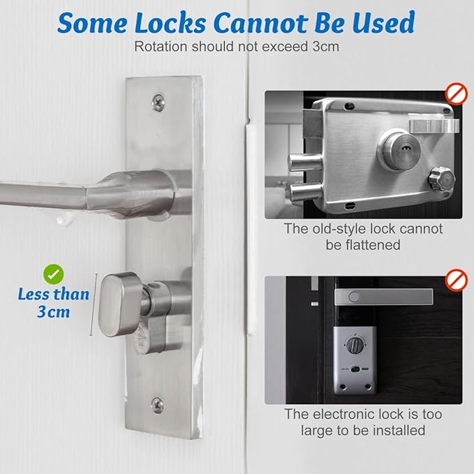 Garneck 3 Pcs Door Knob Safety Cover for Kids Toddler- Plastic Child Proof Deadbolt Protector Reusable Anti-Lock Door Lock Covers for Baby, Easy to Install