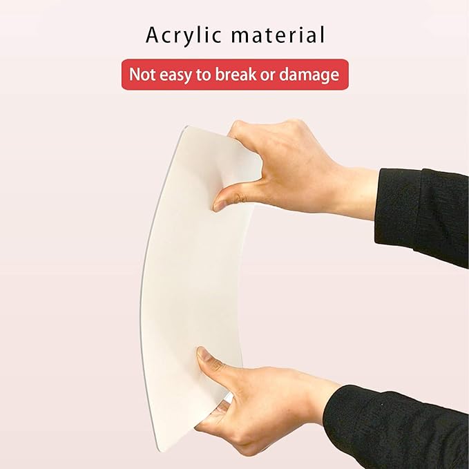 Acrylic Mirror Sheet Self Adhesive Wall Mounted Home Décor Non Glass Sticky Mirror Tile Thickness 0.08in (2mm) Square 8x8 inch 4 pcs