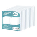 Egofine Plexiglass Sheets Acrylic Sheets 12 Pack of 12x12’’ 0.04 Thick Clear Plastic Cast Transparent Plexi Glass for Crafting Projects, Replacement Picture Frame Glass, DIY Display, Easy to Cut