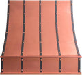 CT Copper Tailor Sloped Copper Vent Hood Wall Mount,60'' W,36''H,1260 CFM Exhaust Fan,Stainless Steel Vent,LED Light,Dishwasher-Safe Baffle Filters,VH8TR1
