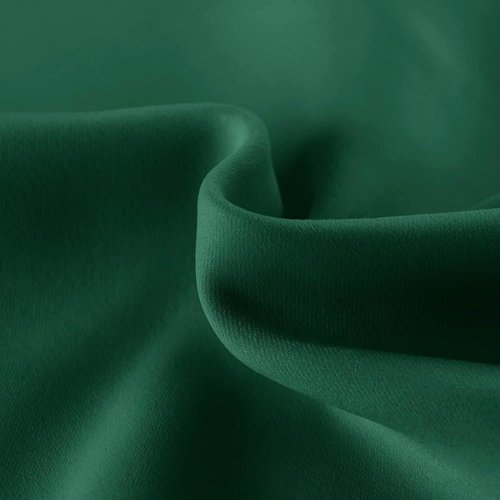 DWCN French Door Curtains – Rod Pocket Thermal Blackout Curtain for Doors with Glass Window, Kitchen and Patio Doors for Privacy, 54 X 40 Inches Long, 1 Curtain Panel with Tieback,Hunter Green