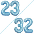 GOER Number 23 Balloons for 23rd Birthday Party Decorations,42 Inch Jumbo Foil Helium 32 Balloons for 32nd Birthday Party Decoration (Light Blue)