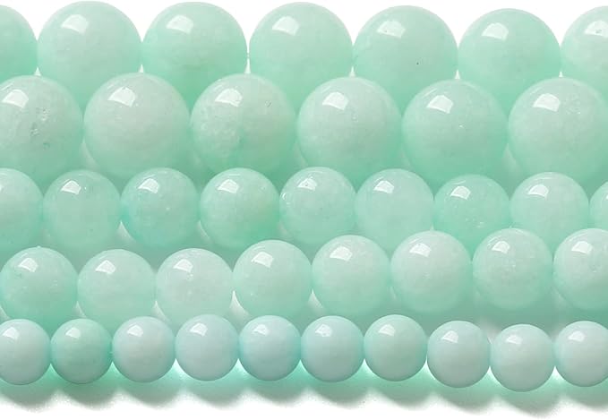 6MM 60PCS Natural Stone Amazonite Chalcedony Loose Beads for Jewelry Making DIY Bracelet Necklace 1 Strand