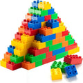PREXTEX Building Blocks for Toddlers - 300 Jumbo Building Bricks with Carrying Box for Easy Storage - 5-Color Build Toys and Gift Set for Kids Ages 3 and Above - Compatible with Major Brands