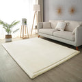 Loartee Nursery Rug Coral Velvet Crawling Rugs Mat Area Rugs Play Crawling Mat(6'7"x9'2", Beige) for Toddler Children Play Mat Yoga Mat Exercise Pads Carpet